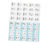 POPETPOP 80 Pièces Music Education Flashcards with Bright Colors and Graphics for Piano and Violin Durable Staff Note Theory Cards for Childrens Music Learning Tools