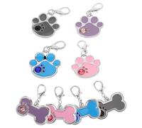 POPETPOP 8pièces Médaille Gravée pour Chien et Chat Identification pour Animaux de Compagnie Pendentif à Fixer sur Collier avec Nom