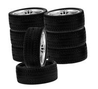 POPETPOP 8pièces Roues pour Jouets Caoutchouc à Assembler pour Voitures Garçon Fille Petites Roues pour Garçon Fille et Projets Scientifiques