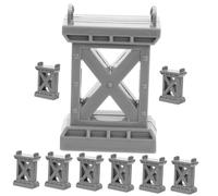 POPETPOP 9 pièces Accessoires Bois pour Train Supports de Pont pour Rails Compatibles Plupart des Circuits de Train Bois Éducatif pour Garçon Fille et Loisirs Créatifs