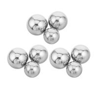POPETPOP 9 Pièces Boule Flottante Miroir en Acier Inoxydable Argentée | Sphère Polie et Lustrée, pour Étang et Bassin Extérieur, Réduit L Évaporation