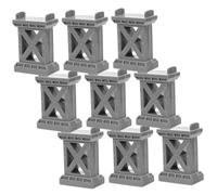 POPETPOP 9 pièces Support Pont pour Circuit Train Bois Accessoires Compatibles pour Jeu Garçon Fille Éléments Stables et Faciles à Installer