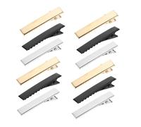 POPETPOP 90 pièces Pinces à Cheveux Métal Petites Alligator Clips pour Femmes Filles Accessoires Coiffure DIY Acier Noir Or Barrette Canard Pratique et Polyvalente