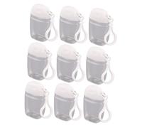 POPETPOP 9pièces Bouteille à Main Voyage Rechargeable Pour Produits De Toilette Contenants Anti-fuite Bouteilles De Voyage Compactes Avec Crochet Porte-clés