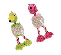 POPETPOP à âcher pour Chien en Peluche Ensemble De 2 Jouets en Forme De Flamant Et à Dentition avec Son pour Animaux De Compagnie Idéal pour Le Jeu Et La