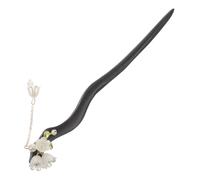 POPETPOP À Cheveux Chinois Avec Pompon Floral Épingle Bois Pour Femmes Et Filles Accessoire De Coiffure Pour Mariages Et Fêtes Baguette à Cheveux Traditionnelle