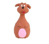 POPETPOP à mâcher de Dessin animé pour molaire de Chien en Latex Marron avec vocalises pour Chien