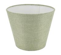 POPETPOP Abat-Jour E14 Vert Cylindrique en Tissu pour Lampe de Table, Structure Métallique Résistante, Éclairage Décoratif pour Salon et Chambre, Dimensions 18 X 10,16 X 11,72 CM