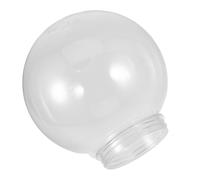 POPETPOP Abat Jour Globe en Acrylique Transparent, Globe Lumineux Sphérique pour Lampe Extérieure, Diffusion Maximale Lumière, Jardin et Rue