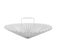 POPETPOP Abat-Jour Rotatif Plissé en Tissu Blanc 31X16 CM, Abat-Jour Parapluie Plié pour Lampe de Bureau et Décoration de Chambre