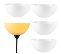 POPETPOP Abat-jours Protection Résistante Lot de 4 en Plastique Blanc de Bol et Diffuseur de Lumière pour Lampadaires et Lampes de Bureau pour Usage Domestique