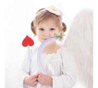POPETPOP Accessoire Photo de Costume de Cupidon Blanc en Mousse Réutilisable pour Cosplay et Décorations Saint-Valentin, Arc et Flèches Créatifs pour Filles et Femmes