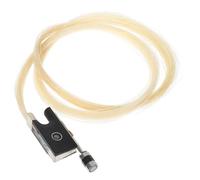 POPETPOP Accessoires Archet Violon 4/4 Kit Complet avec Crin de Cheval, Hausse D'archet avec Vis, Pommeau en Bois Foncé, Pièces de Rechange pour Violon, Entretien et Réparation Instrument