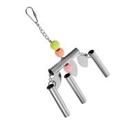 POPETPOP Acier Inoxydable pour Perroquet avec Cloche Suspensions Décoratives pour Oiseaux Réduit Stress et Ennui Facile à Nettoyer et Mélodieux