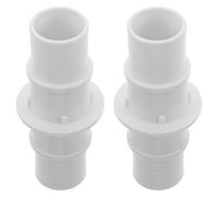 POPETPOP Adaptateur pour Tuyau D’Aspirateur de Piscine Lot de 2 Connecteur de Raccordement 1-1/4 et 1-1/2 Pouces en Plastique Solide Blanc Compatible Pompe Filtration Piscine