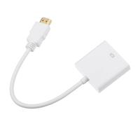 POPETPOP Adaptateur Vga 1080p en Abs Blanc, Conversion Numérique Analogique | Plug And Play, Opération Simple, Résistance de Branchement, pour Ordinateur Portable, Écran, Télévision
