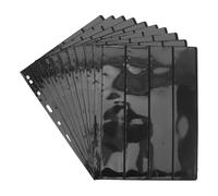 POPETPOP Album de Collection de Timbres Reliure Facile 10 Feuilles Pvc Transparentes Noir Affichage Clair, pour Collectionneurs et Exposition à Domicile