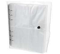 POPETPOP Album Photo à Pochettes Transparentes 3 Pouces Porte-Cartes Postales Format A5 Couverture Métal Transparent pour Collection et Rangement de Photos Souvenirs