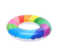 POPETPOP Anneau de Natation Gonflable Arc Ciel PVC et Portable Sécurité Fuite pour Garçon Fille Eau Extérieur été Piscine