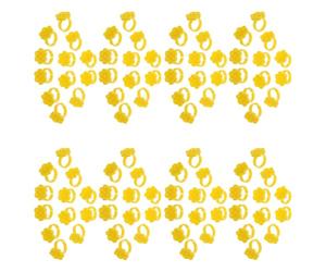 POPETPOP Anneau Hexagonal Plastique 250pcs pour Colle Extension de Cils 7 Emplacements, Design Nid D'abeille, pour Services Mobiles et Gestion Colle