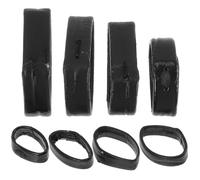 POPETPOP Anneaux de Bracelet de Montre en Cuir Noir 8 Pièces - Petits Anneaux Amovibles pour Bracelets Professionnels, Accessoires Remplaçables pour Montres Homme