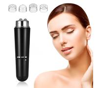 POPETPOP Appareil de Massage Facial Électrique Multifonction Finition Électroplaquée Sculpteur Facial et Masseur de Tempes Noir Outil de Soin Portable pour Nettoyage en Profondeur du