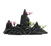 POPETPOP Aquarium Mountain View Decor Fish Tank Decorative Ornaments Bog pour Aquarium Résine Montagne Artisanat Fish Tank S Montagne Grotte Ornements Couleur Aléatoire