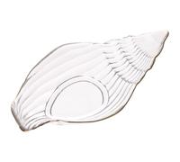 POPETPOP Assiette à Fruits en Verre Transparent Bord Doré Plat à Dessert Décoratif Assiette Plate Polyvalente pour Présentation de Fruits et Bonbons Usage Maison 1 Pièce Style Marin