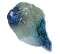 POPETPOP Assiette à Salade en Céramique Forme Coquille D’huître 20 Cm Vert Bleu Dragon, Plat de Service Fruits Multifonctionnel, Plateau Décoratif la Cuisine et Table 1 Pièce