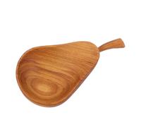 POPETPOP Assiette à Sauce Bois de Teck Forme Poire Pratique pour Condiments Sauces Soja Petits Apéritifs Légère et Portable pour Cuisine et Camping