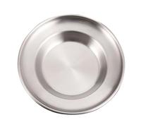 POPETPOP Assiette Acier Inoxydable Plate pour Desserts et Snacks Plateau de Service Résistant Corrosion Adapté pour Maison Restaurant et Barbecue