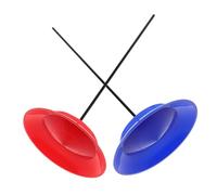 POPETPOP Assiette Chinoise de Jonglage 2 Ensembles en Plastique avec Bâtons | Assiettes Jonglage Netjuggler, pour Jongler en Spectacle ou Fête, Accessoires de Jonglage avec Tiges