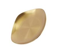 POPETPOP Assiette Plate en Acier Inoxydable Doré 1pc Facile à Nettoyer Compatible Lave-vaisselle pour Restaurant et Maison