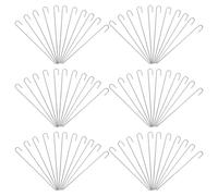 POPETPOP Attache pour Clôture Conception Double Crochet 100 Pièces en Acier Inoxydable Argenté Solide Bavures, Taille 16,5x1,3x0,2 Cm, pour Réparation de Clôtures en Chaîne en Bord de