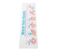 POPETPOP Autocollant Adhésif « Lavez-Mains » en PVC Format Moyen Panneau Mural pour Toilettes Écoles et Restaurants Étiquette Hygiène pour Lavage des Mains au Lavabo Facile à