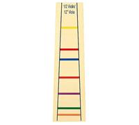 POPETPOP Autocollant D'étiquette de Frette pour Alto 12 Pouces en Papier, Facile à Coller, Codé par Couleur, pour L'apprentissage Pratique des Débutants