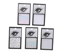 POPETPOP Autocollants Brillants Visage Et Boucles D'oreilles Autocollants Pour Filles 5 Feuilles Multi-formes Mélange Perles 2,3-4 Mm Fête Halloween Noël