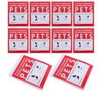 POPETPOP Autocollants D'alerte Autocollants Auto-adhésifs pour Animaux de Compagnie Rouges Faciles à Appliquer Sécurité Incendie Portes Lot de 10