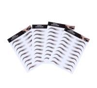 POPETPOP Autocollants de Transfert pour Sourcils 6d Marron, Étanches et Réutilisables, Papier Transfert D'eau, 4pcs, Forme Arc Doux, pour Maquillage Rapide des Filles