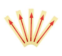 POPETPOP Autocollants Fléchés Réfléchissants Lot de 5 Amovibles en Pvc Imperméable pour Boîtes aux Lettres pour Marquage Extérieur et Sol