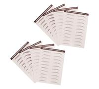 POPETPOP Autocollants Sourcils Faux Marron Étanches et Anti-bavure en Papier Transfert D'eau 8 Feuilles pour Maquillage et Shaping Femmes