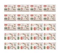 POPETPOP Autocollants Temporaires Drapeau Mexicain 20 Pièces Tatouages Imperméables pour Fête de L’Indépendance et Matchs de Football Petit Drapeau National Résistant à la Transpiration