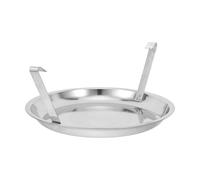 POPETPOP Bac à Cendres en Métal 27 Cm pour Barbecue Charbon de Bois, Récupérateur de Cendres Extérieur avec Poignée, Accessoire pour Grills et Foyers en Plein Air