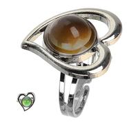 POPETPOP Bague Cœur Changeante Couleur Légère Anneau Ajustable pour Femmes Accessoire Amusant et Élégant pour Fêtes et Cérémonies