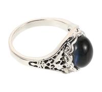 POPETPOP Bague D’Humeur Vintage Ronde Taille 8 en Alliage Thermosensible Changeant de Couleur Selon Température pour Femmes Anneau de Fiançailles Élégant Adapté Mariage et Occasions