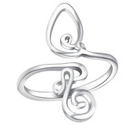 POPETPOP Bague D'orteil Réglable Ouverte Boho en Alliage Argenté pour Femme Bijou de Pied Ethnique Style Vintage Taille Ajustable