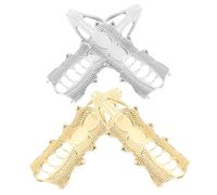 POPETPOP Bagues Complètes Décoratives en Alliage Argenté Lot de 4 pour Femme Bagues Vintage sans Nickel Sûres pour Cosplay et Halloween
