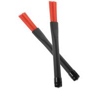 POPETPOP Balai de Tambour avec Manche en Nylon Antidérapant Rouge, Brosse de Batterie Stable pour Débutants, pour Percussionnistes en Pratique et Jeu