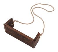 POPETPOP Balançoire en Bois pour Nourrisson Siège Ergonomique Confortable Accessoire Photo Bébé Filles et Garçons Décoration Séance Photo -Né Robuste et Sûr Café F-11