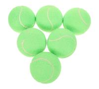 POPETPOP Balle de Tennis en Caoutchouc Vert 6 Pièces pour Chien Mini Adaptée aux Chiots et Animaux Âgés, pour Jouer Le Jardin Pelouse